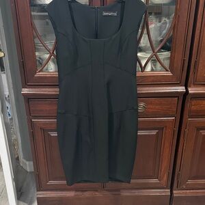 Sandro Ferrone Black Mini Dress with Cap Sleeves